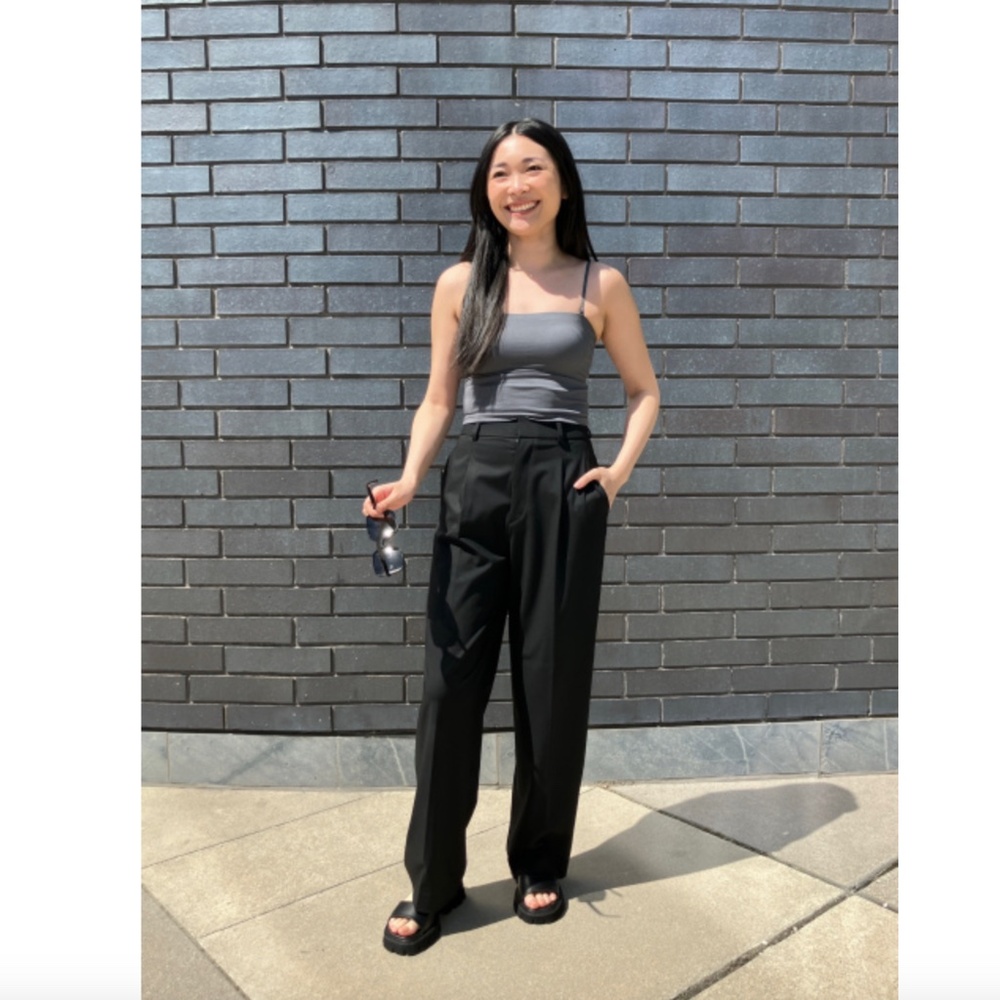 NWT Uniqlo Style Dark Grey Cropped Bra Tube Top